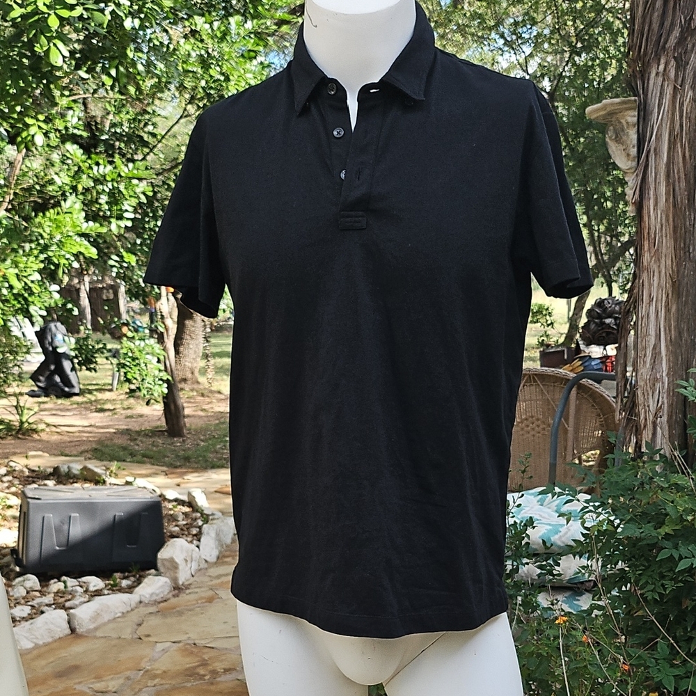 BATCH MEN'S Black 100% Cotton Polo Golf Shirt Size Medium Large